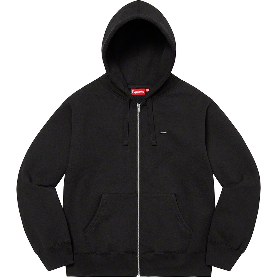 Supreme Small Box Drawcord Zip Up Hooded Sweatshirt (FW22) - Black - $158