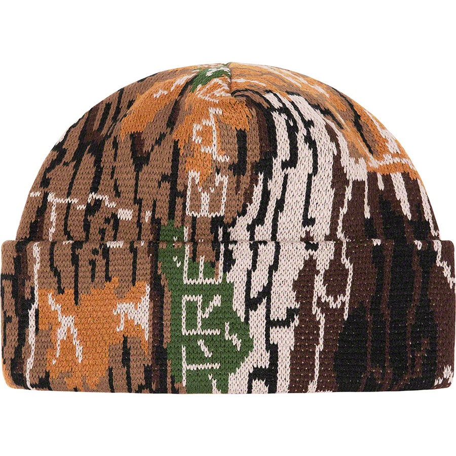 Supreme Trebark Camo Beanie (FW22) - Brown - $40