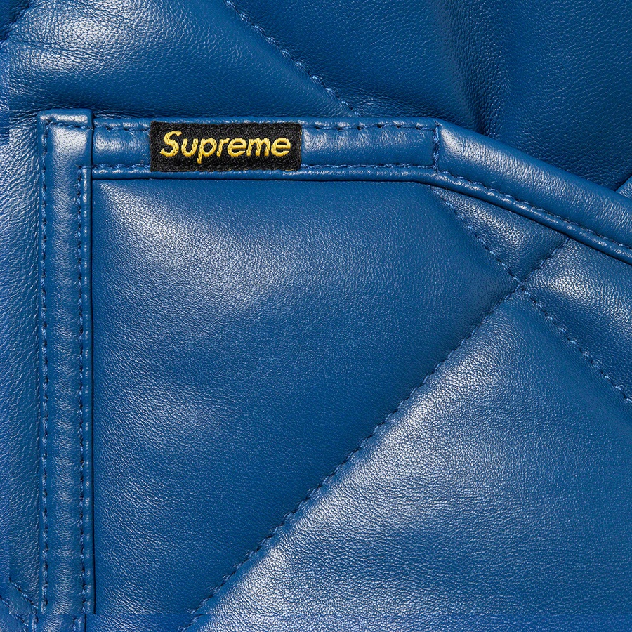 Supreme Quilted Leather Work Jacket (FW22) - Royal - $598