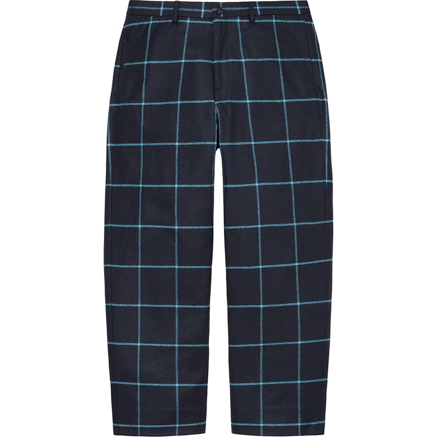 Supreme Windowpane Wool Trouser (FW22) - Blue - $178
