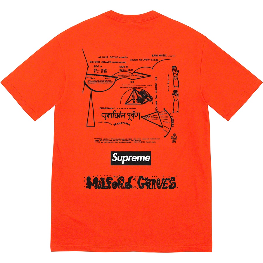 Supreme Milford Graves Tee (FW22) - Tomato - $44
