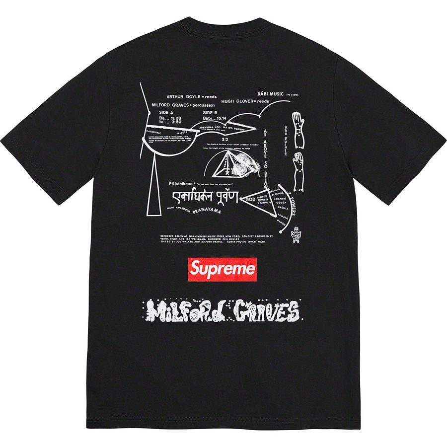 Supreme Milford Graves Tee (FW22) - Black - $44