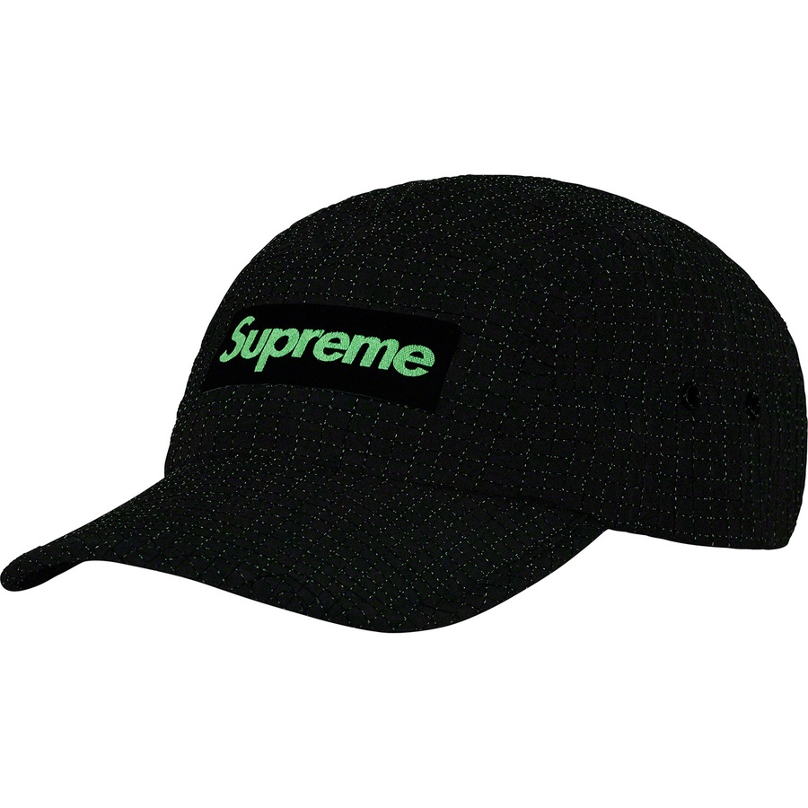Supreme Glow Ripstop Camp Cap (FW22) - Black - $54
