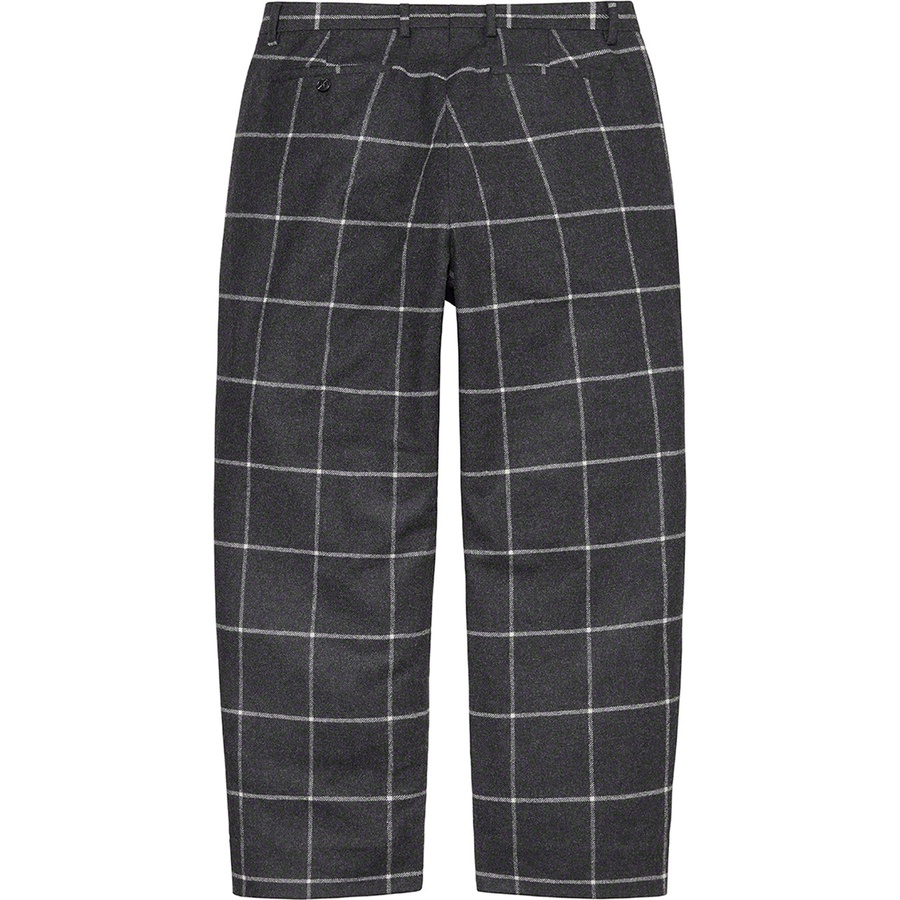Supreme Windowpane Wool Trouser (FW22) - Black - $178