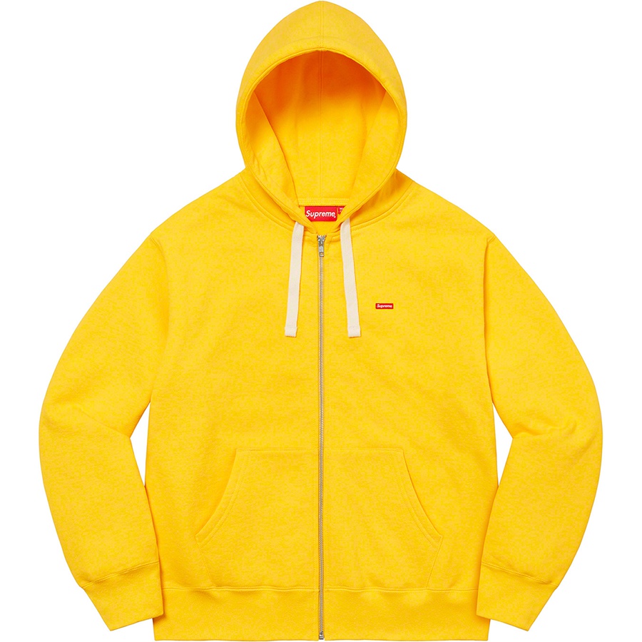 Supreme Small Box Drawcord Zip Up Hooded Sweatshirt (FW22) - Yellow - $158