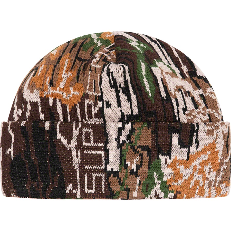 Supreme Trebark Camo Beanie (FW22) - Brown - $40