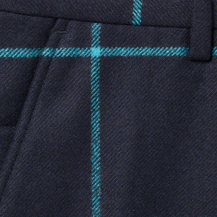 Supreme Windowpane Wool Trouser (FW22) - Blue - $178
