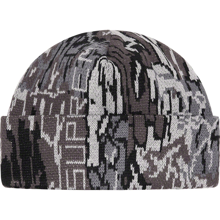Supreme Trebark Camo Beanie (FW22) - Black - $40