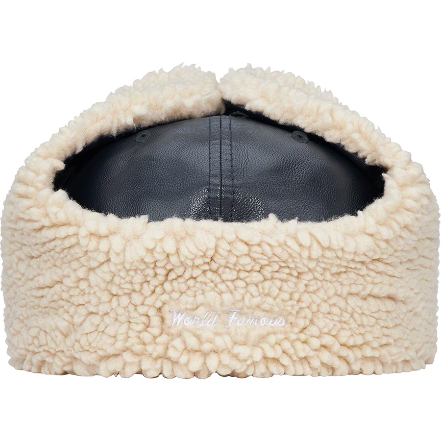 Supreme Leather Earflap New Era (FW22) - Navy - $88