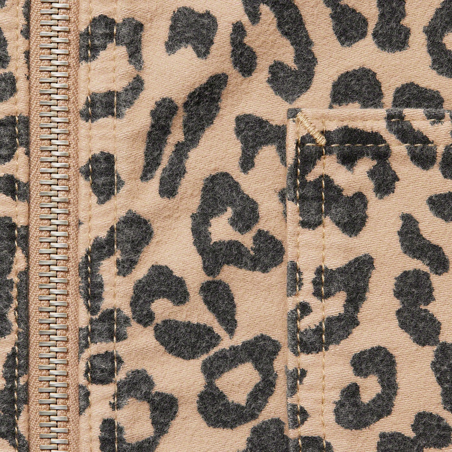 Supreme Moleskin Work Jacket (FW22) - Leopard - $198