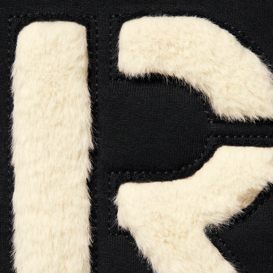 Supreme Faux Fur Lined Zip Up Hooded Sweatshirt (FW22) - Black - $198