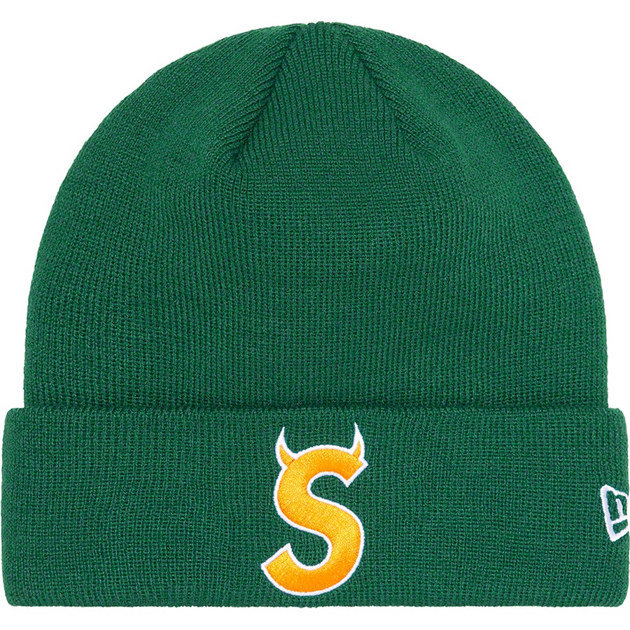 Supreme New Era S Logo Beanie (FW22) - Dark Green - $40