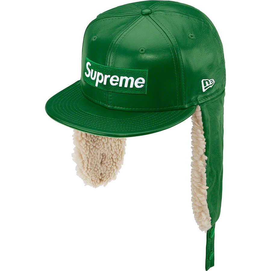 Supreme Leather Earflap New Era (FW22) - Green - $88