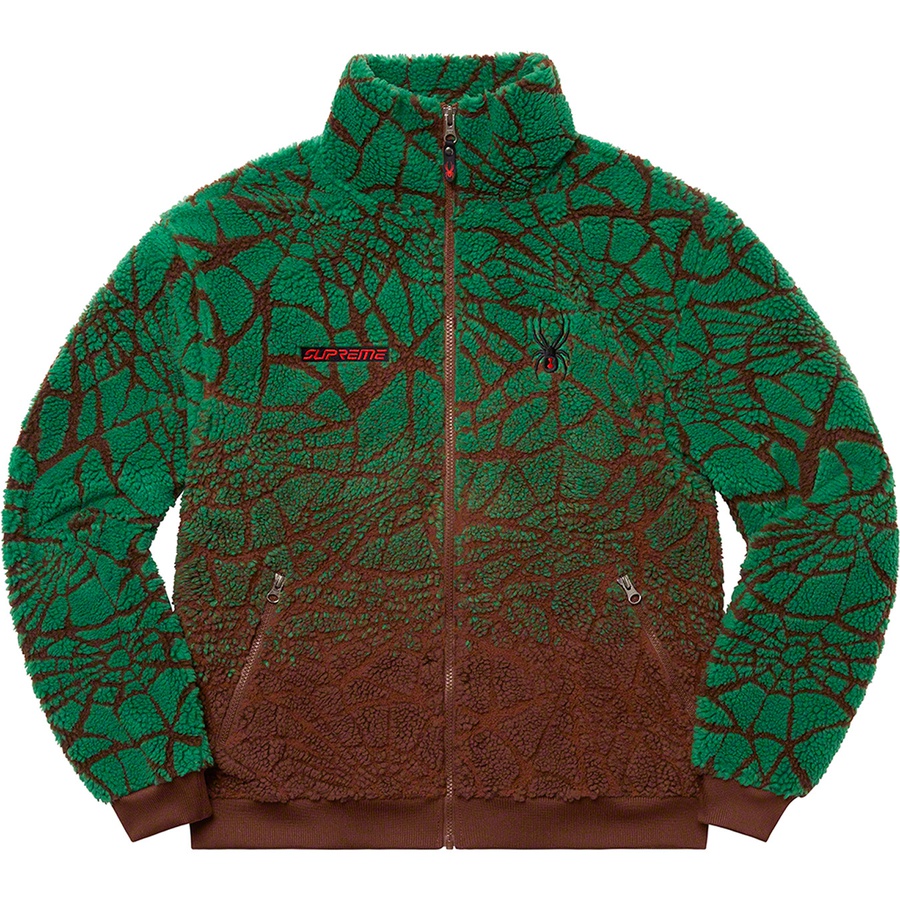 Supreme Supreme Spyder Web Polar Fleece Jacket (FW22) - Brown - $248