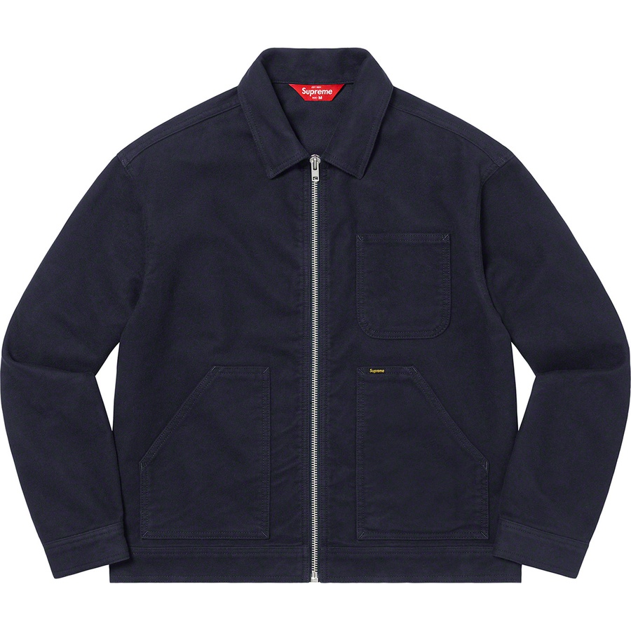 Supreme Moleskin Work Jacket (FW22) - Navy - $198