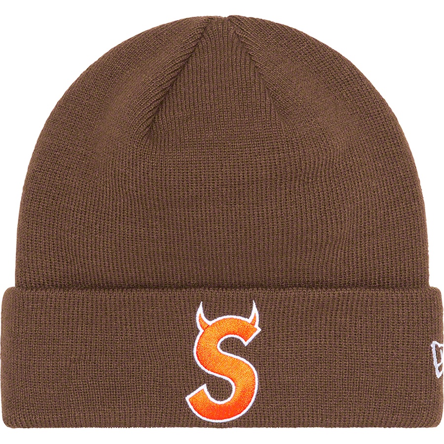 Supreme New Era S Logo Beanie (FW22) - Brown - $40