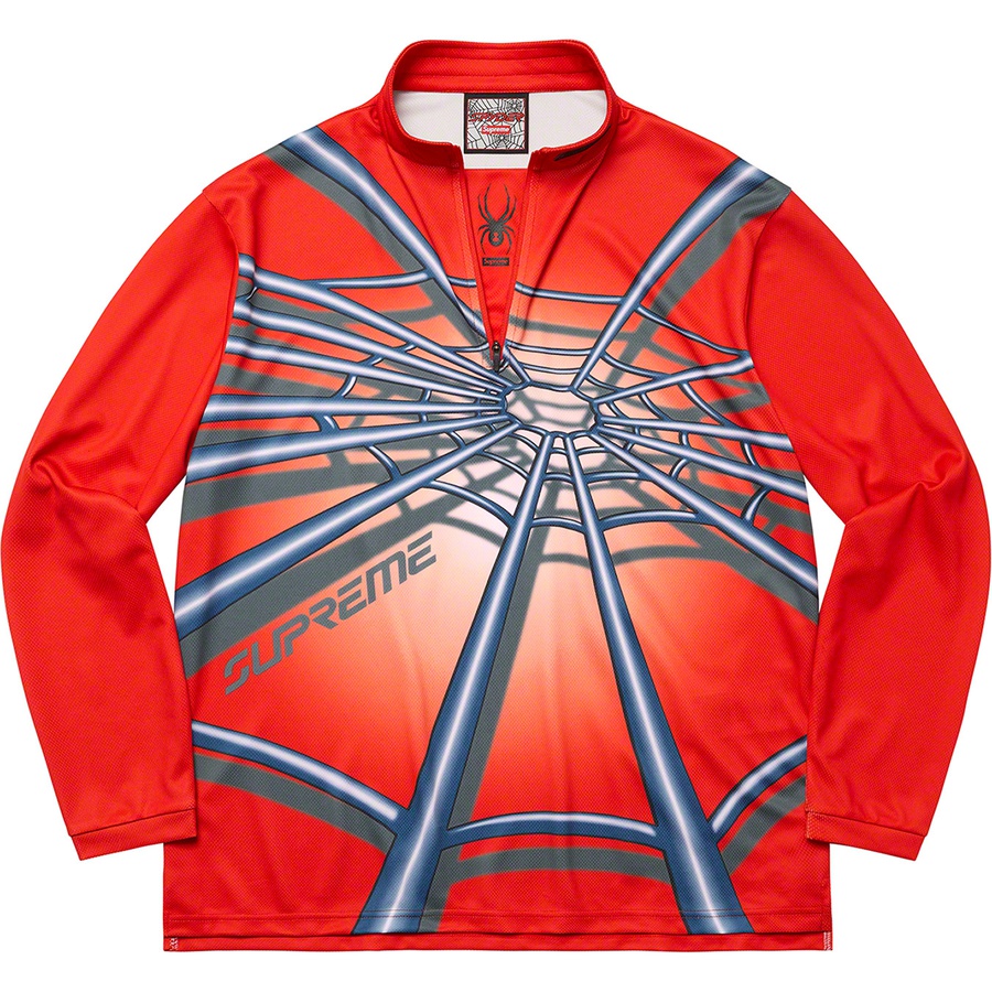 Supreme Supreme Spyder Web Half Zip Pullover (FW22) - Red - $128