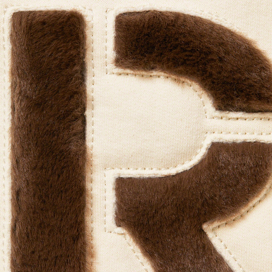 Supreme Faux Fur Lined Zip Up Hooded Sweatshirt (FW22) - Natural - $198