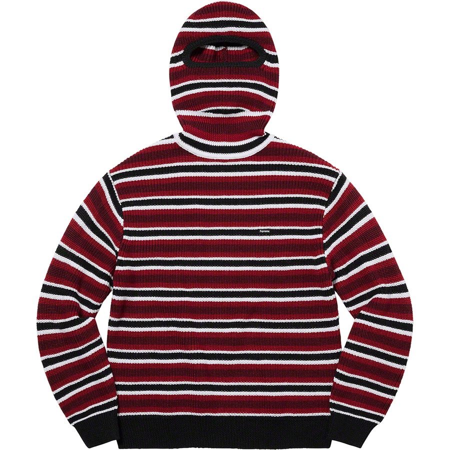Supreme Small Box Balaclava Turtleneck Sweater (FW22) - Black Stripe - $148