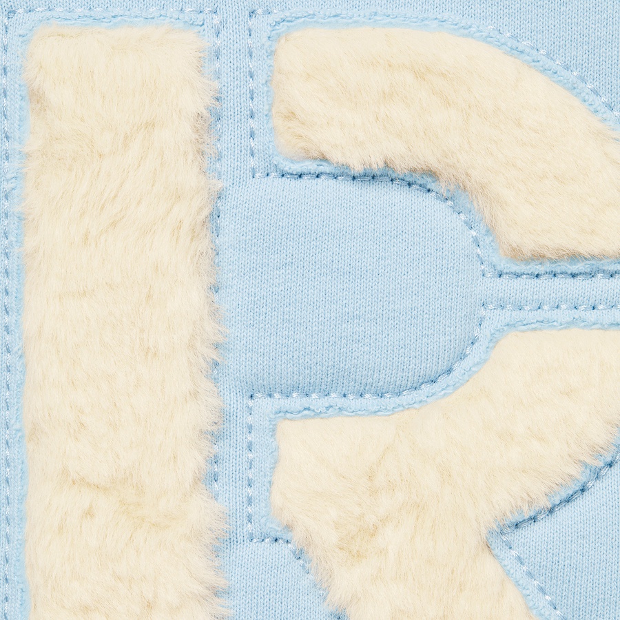 Supreme Faux Fur Lined Zip Up Hooded Sweatshirt (FW22) - Light Blue - $198