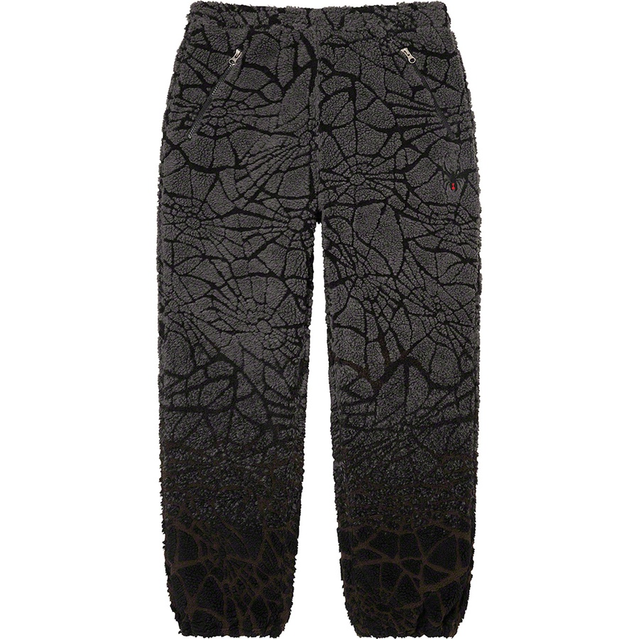Supreme Supreme Spyder Web Polar Fleece Pant (FW22) - Black - $198