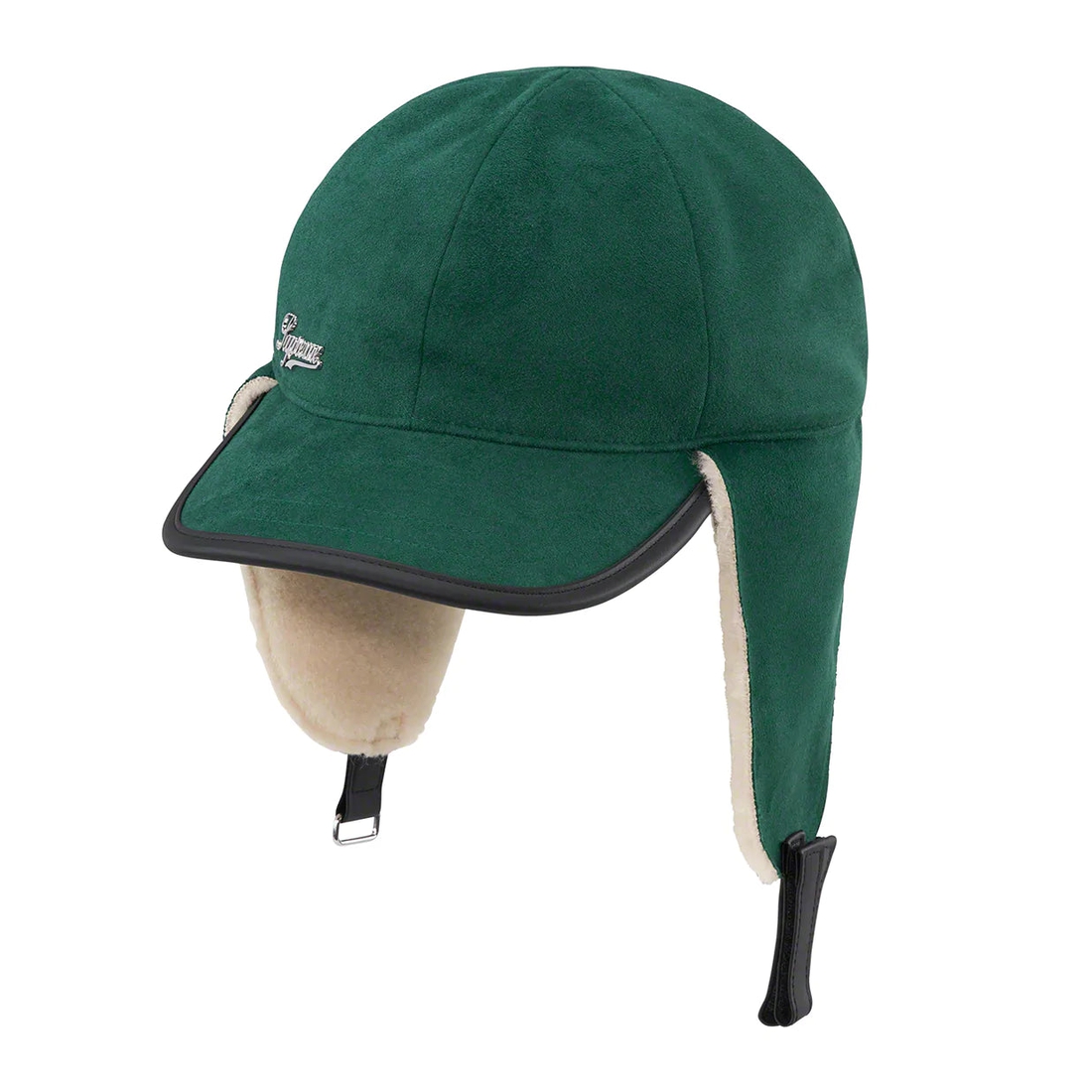 Supreme Shearling Earflap 6 Panel (FW22) - Dark Green - $68