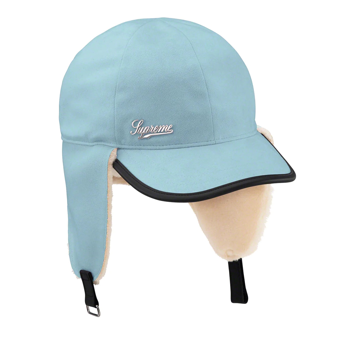 Supreme Shearling Earflap 6 Panel (FW22) - Light Blue - $68