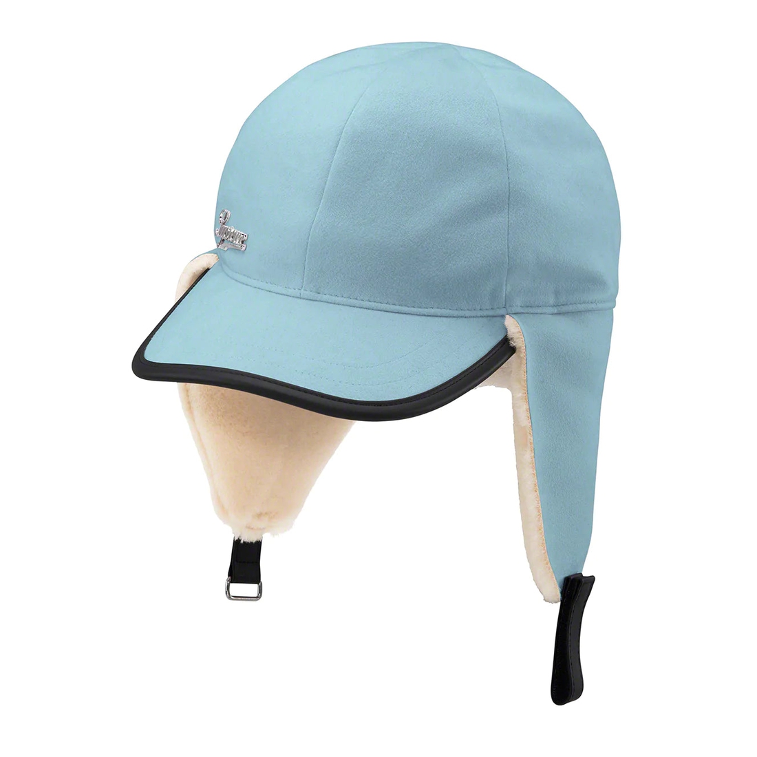 Supreme Shearling Earflap 6 Panel (FW22) - Light Blue - $68