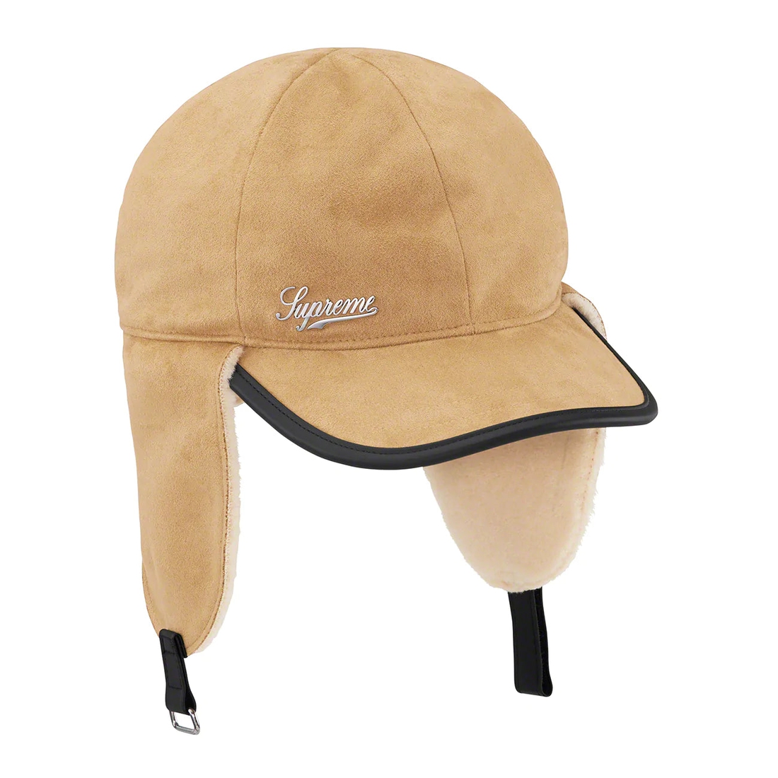 Supreme Shearling Earflap 6 Panel (FW22) - Tan - $68