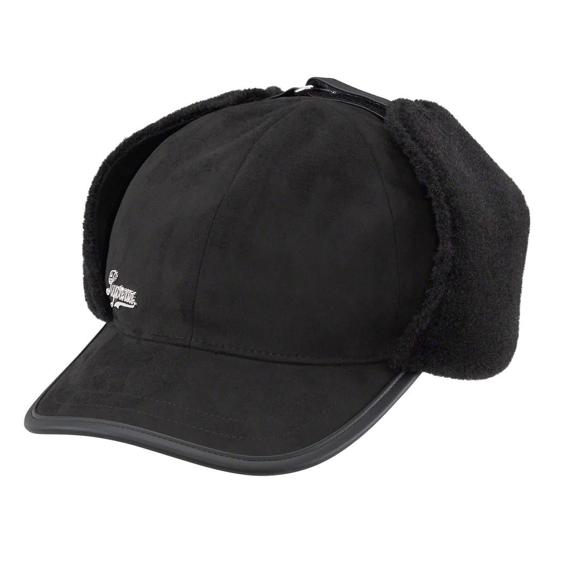 Supreme Shearling Earflap 6 Panel (FW22) - Black - $68