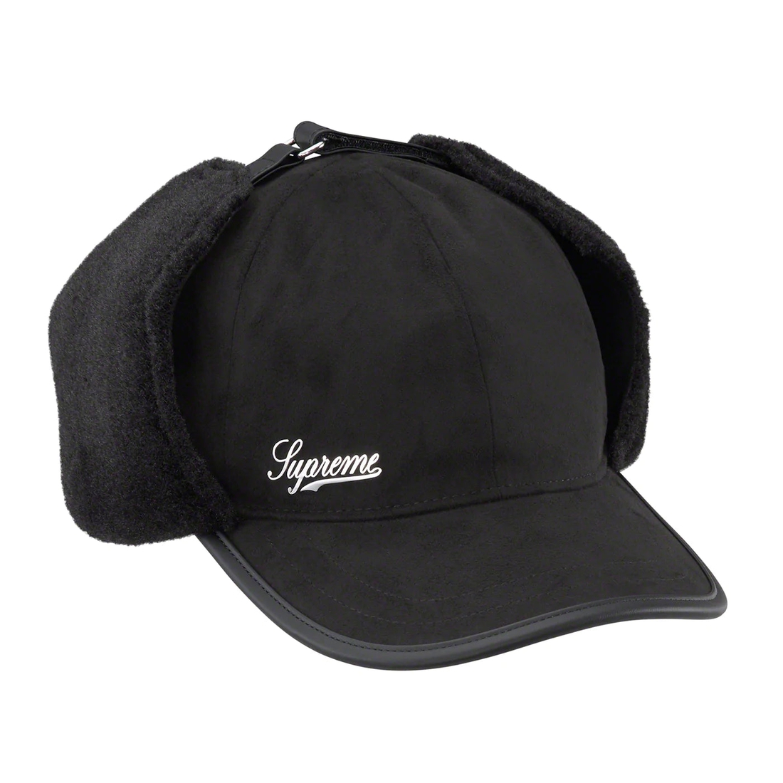 Supreme Shearling Earflap 6 Panel (FW22) - Black - $68