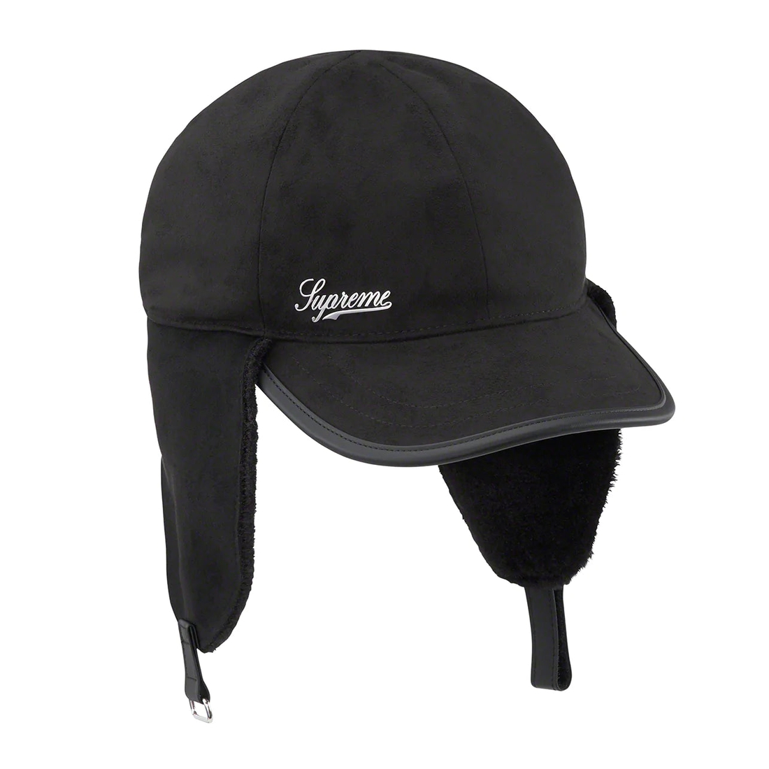 Supreme Shearling Earflap 6 Panel (FW22) - Black - $68