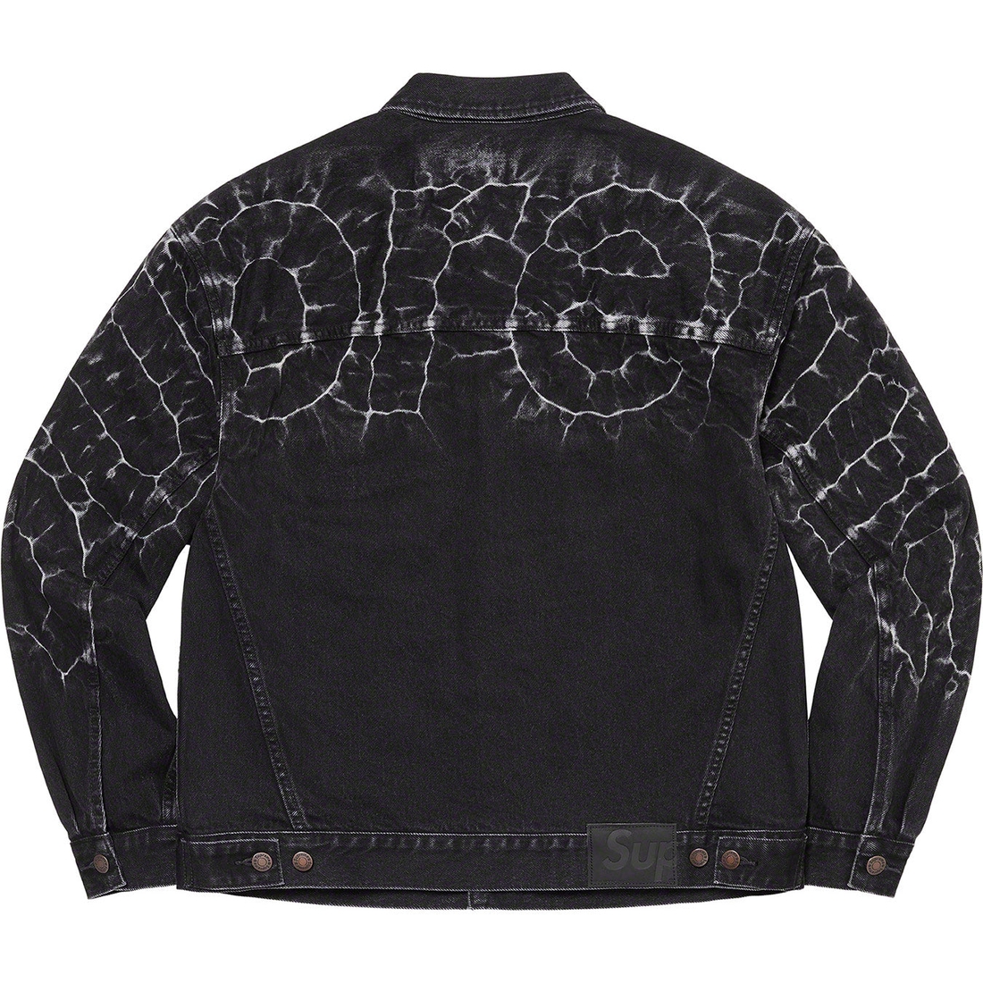 Supreme Shibori Denim Trucker Jacket (SS23) - Black - $298