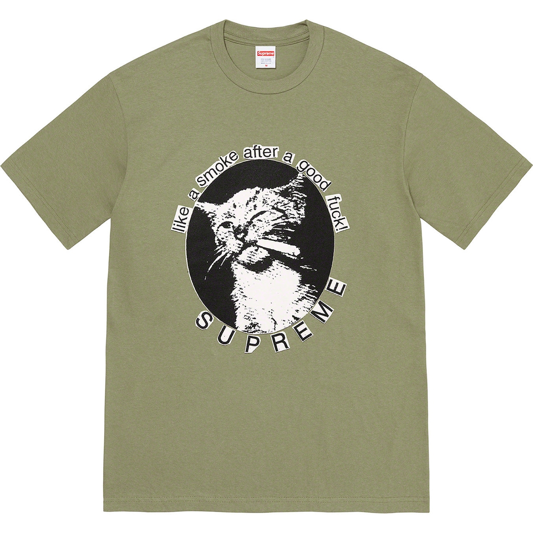 Supreme Smoke Tee (SS23) - Light Olive - $40