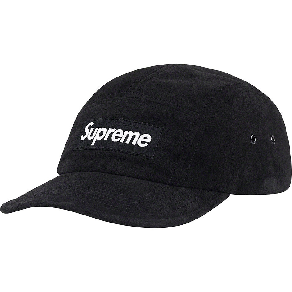 Supreme Suede Camp Cap (SS23) - Black - $68