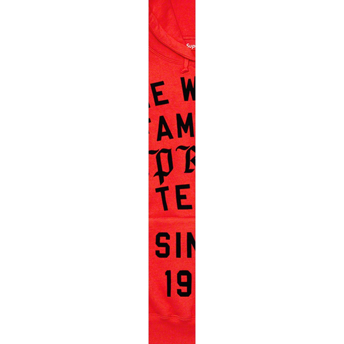 Supreme Supreme Team Flocked Hooded Sweatshirt (SS23) - Bright Red - $178