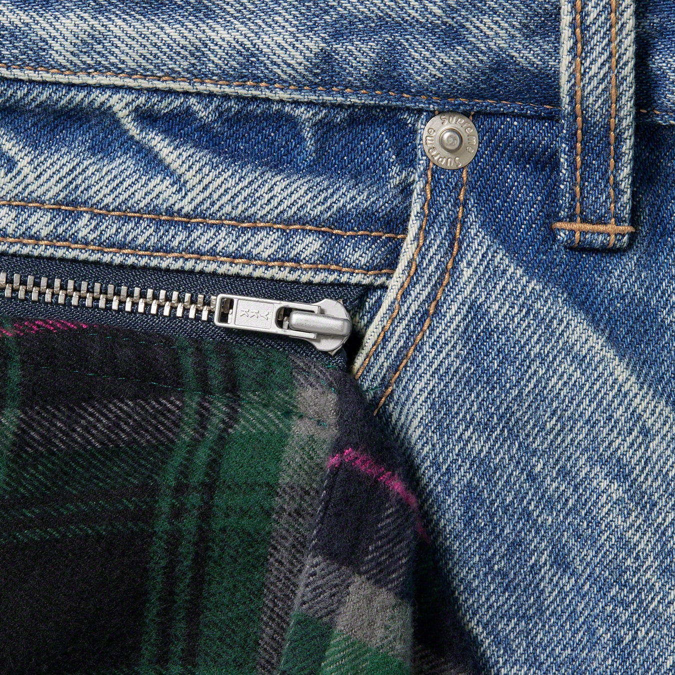 Supreme Supreme UNDERCOVER Layered Jean (SS23) - Washed Indigo - $228