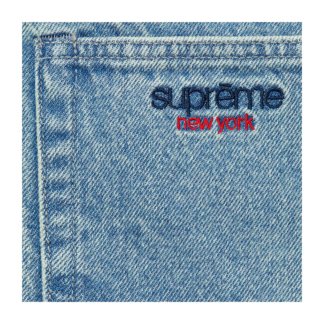 Supreme Baggy Denim Short (SS23) - Washed Blue - $138