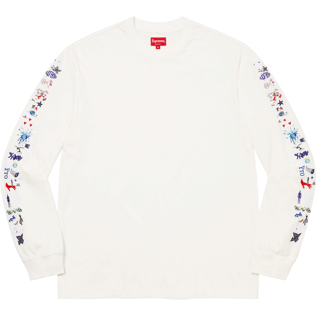Supreme AOI Icons L S Top (SS23) - White - $98