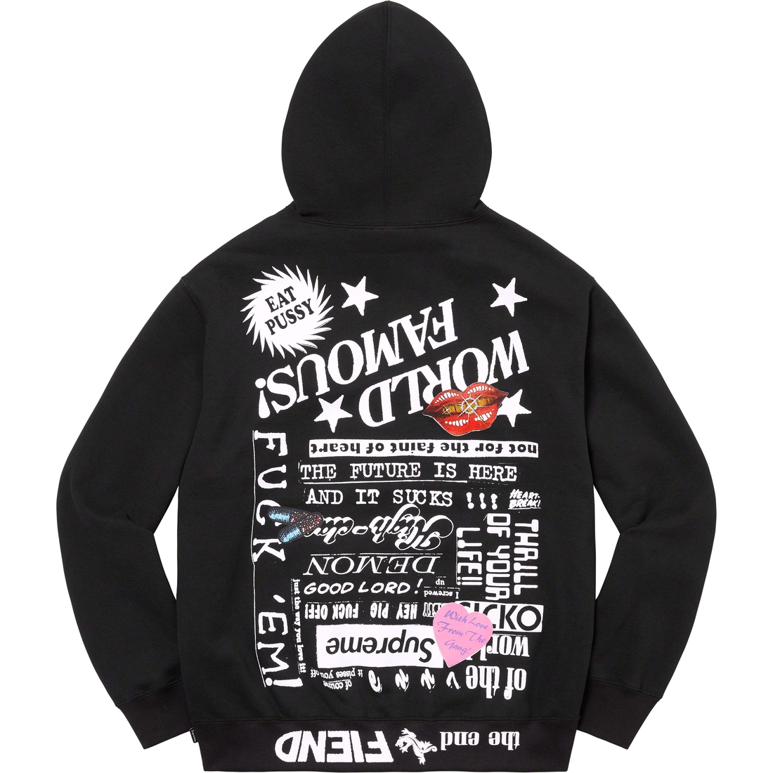 Supreme Fiend Hooded Sweatshirt (SS23) - Black - $168