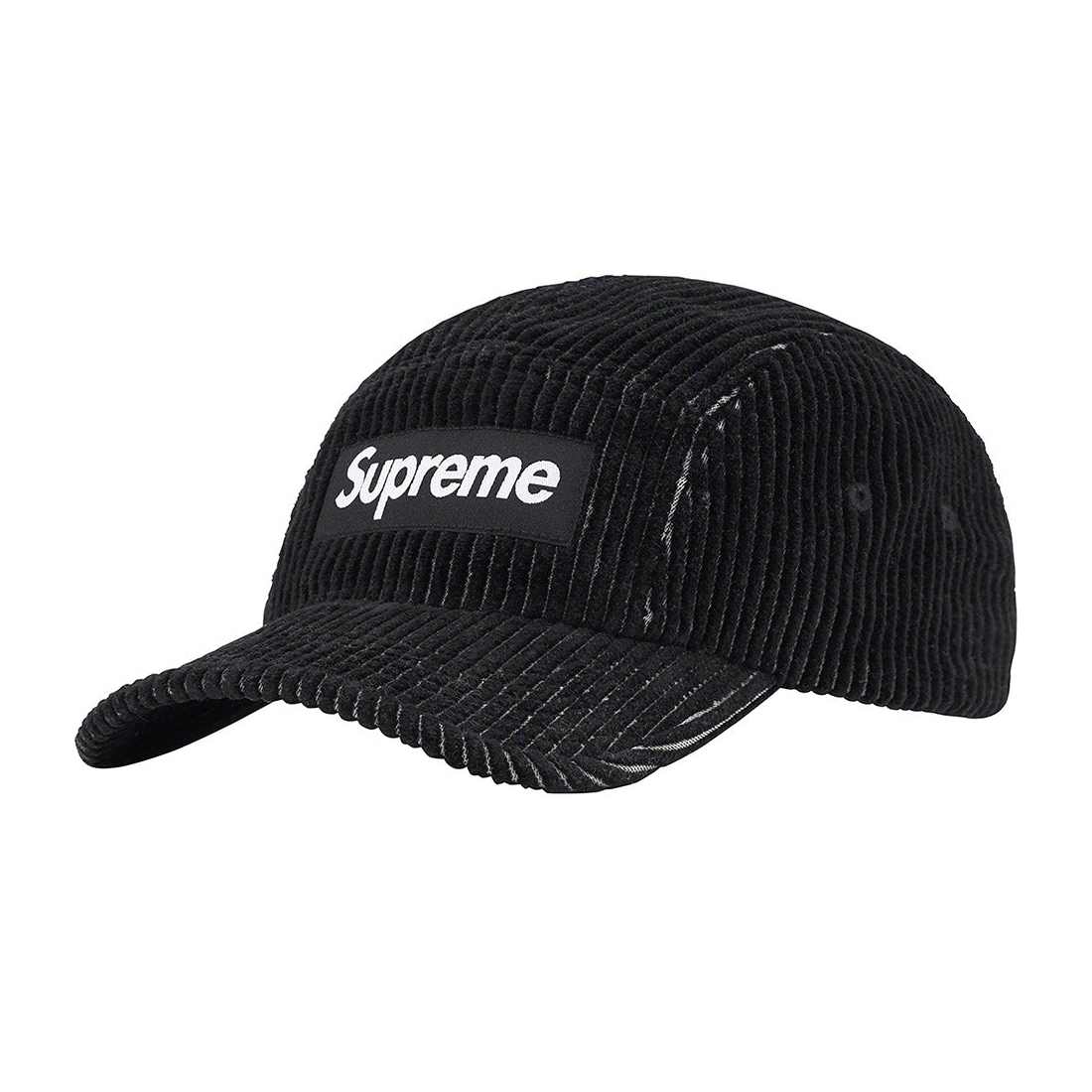 Supreme 2-Tone Corduroy Camp Cap (SS23) - Black - $48