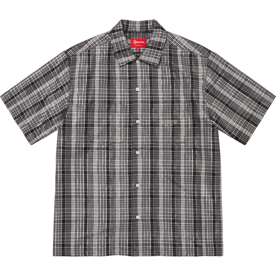 Supreme Metallic Plaid S S Shirt (SS23) - Black - $128