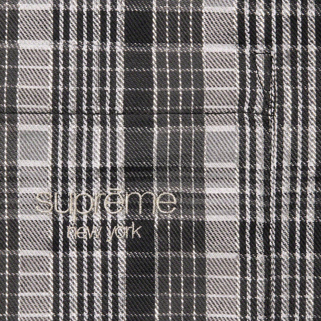 Supreme Metallic Plaid S S Shirt (SS23) - Black - $128