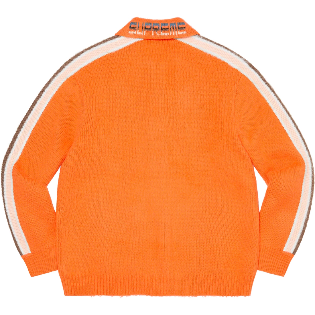 Supreme Sleeve Stripe Zip Up Sweater (SS23) - Orange - $188