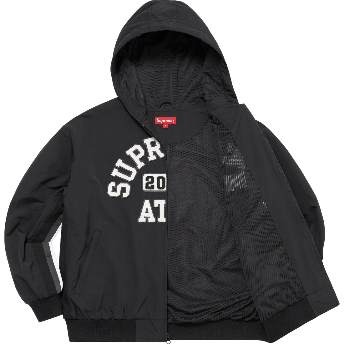 Supreme Appliqué Hooded Track Jacket (SS23) - Black - $178