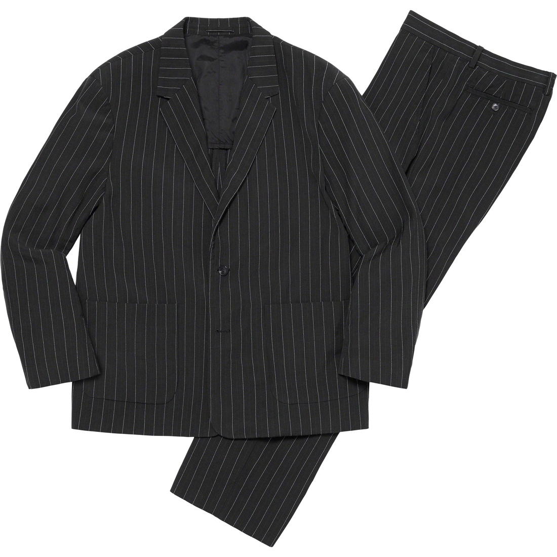 Supreme Lightweight Pinstripe Suit (SS23) - Black - $598