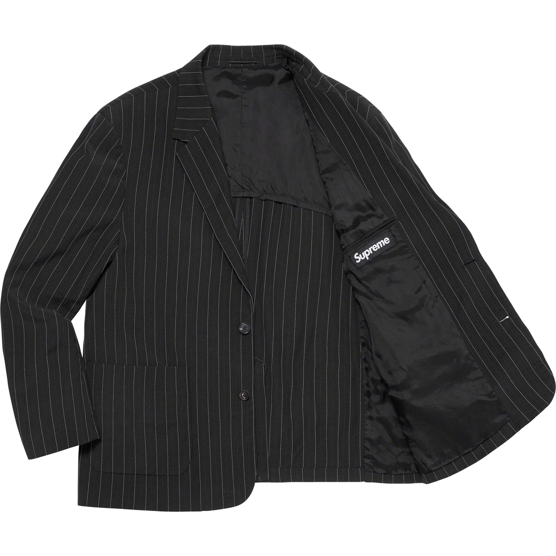 Supreme Lightweight Pinstripe Suit (SS23) - Black - $598