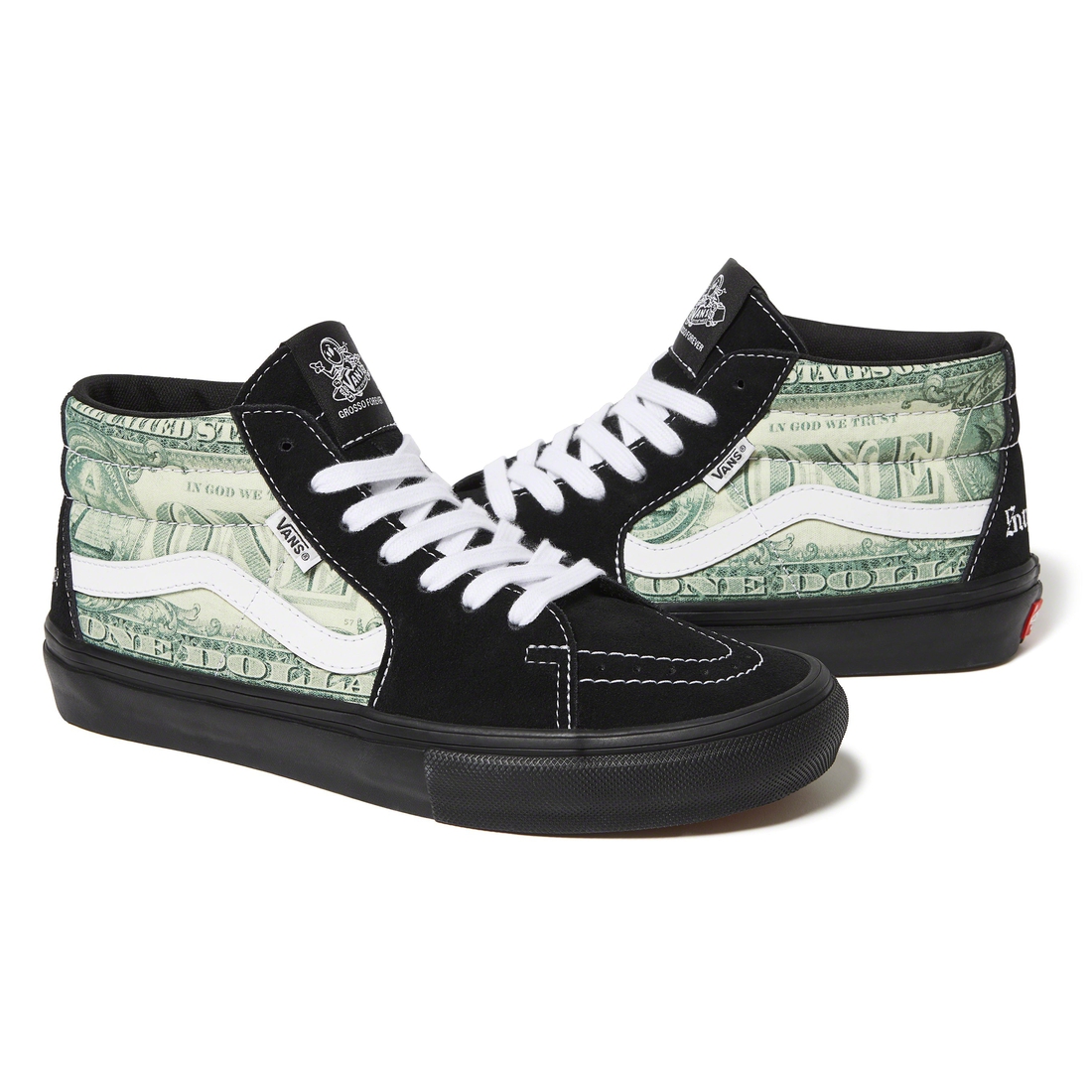 Supreme Supreme  Vans Dollar Skate Grosso Mid (SS23) - Black - $110