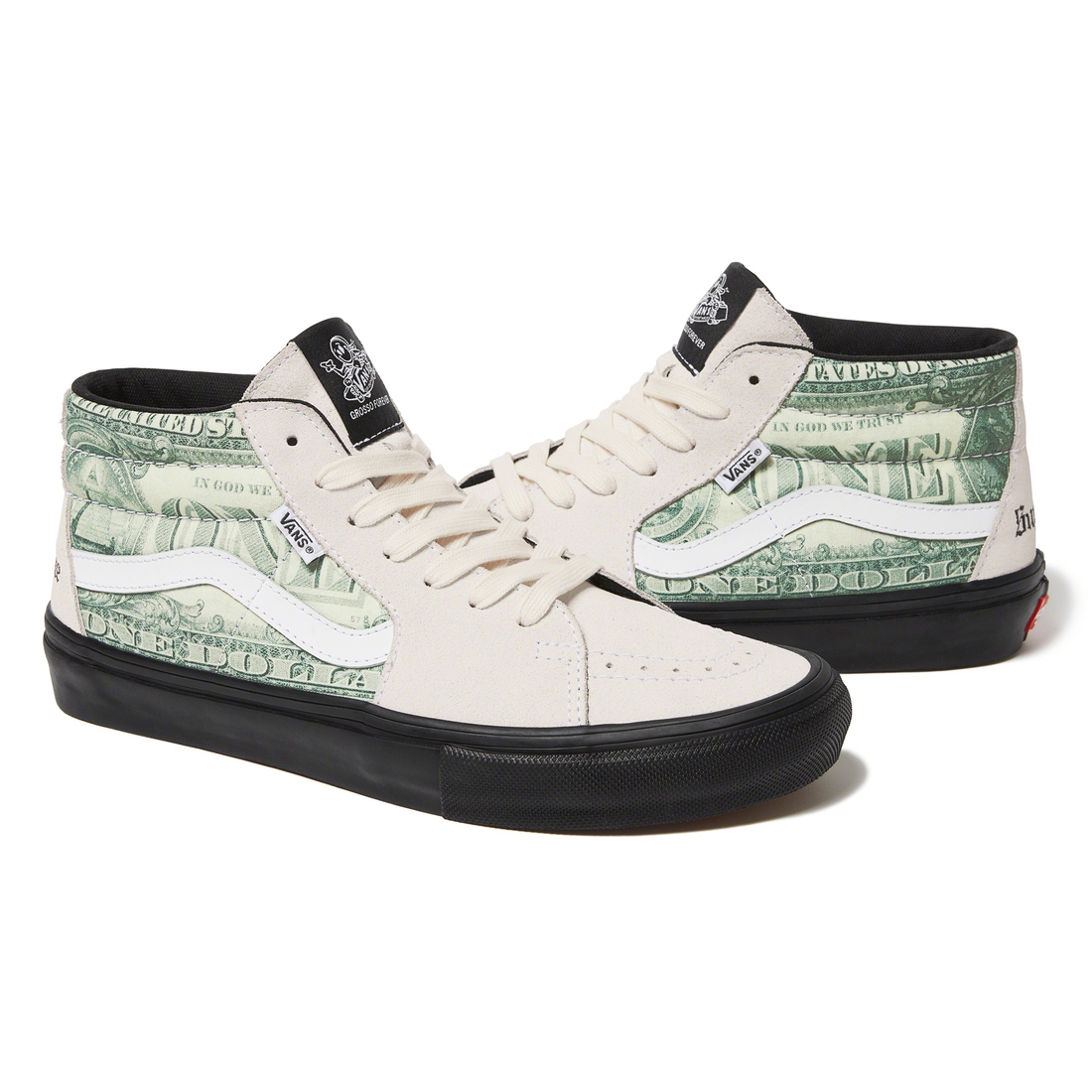 Supreme Supreme  Vans Dollar Skate Grosso Mid (SS23) - White - $110