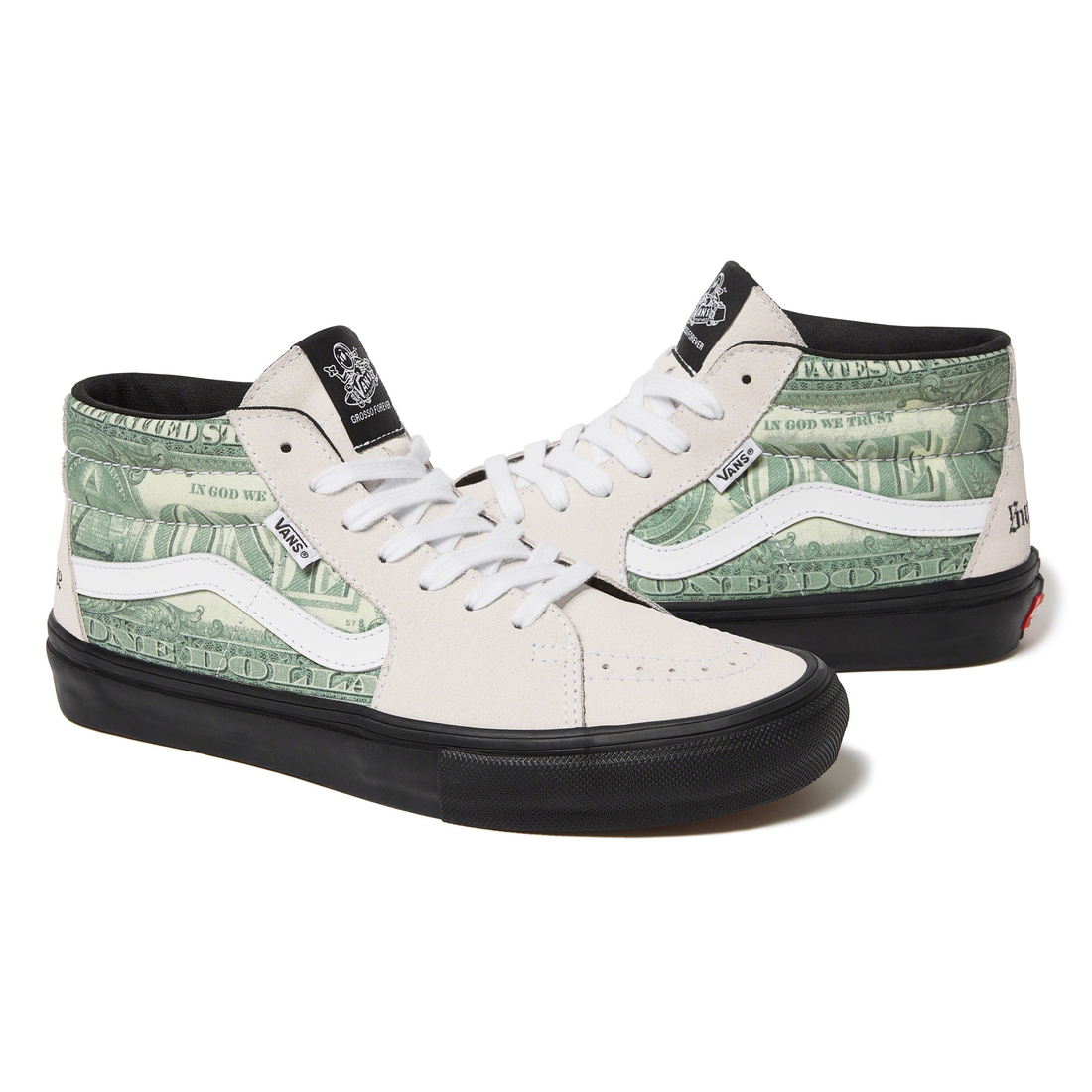 Supreme Supreme  Vans Dollar Skate Grosso Mid (SS23) - White - $110